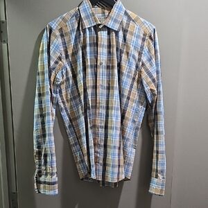 Burberry Multicolor Plaid Button-Down Shirt